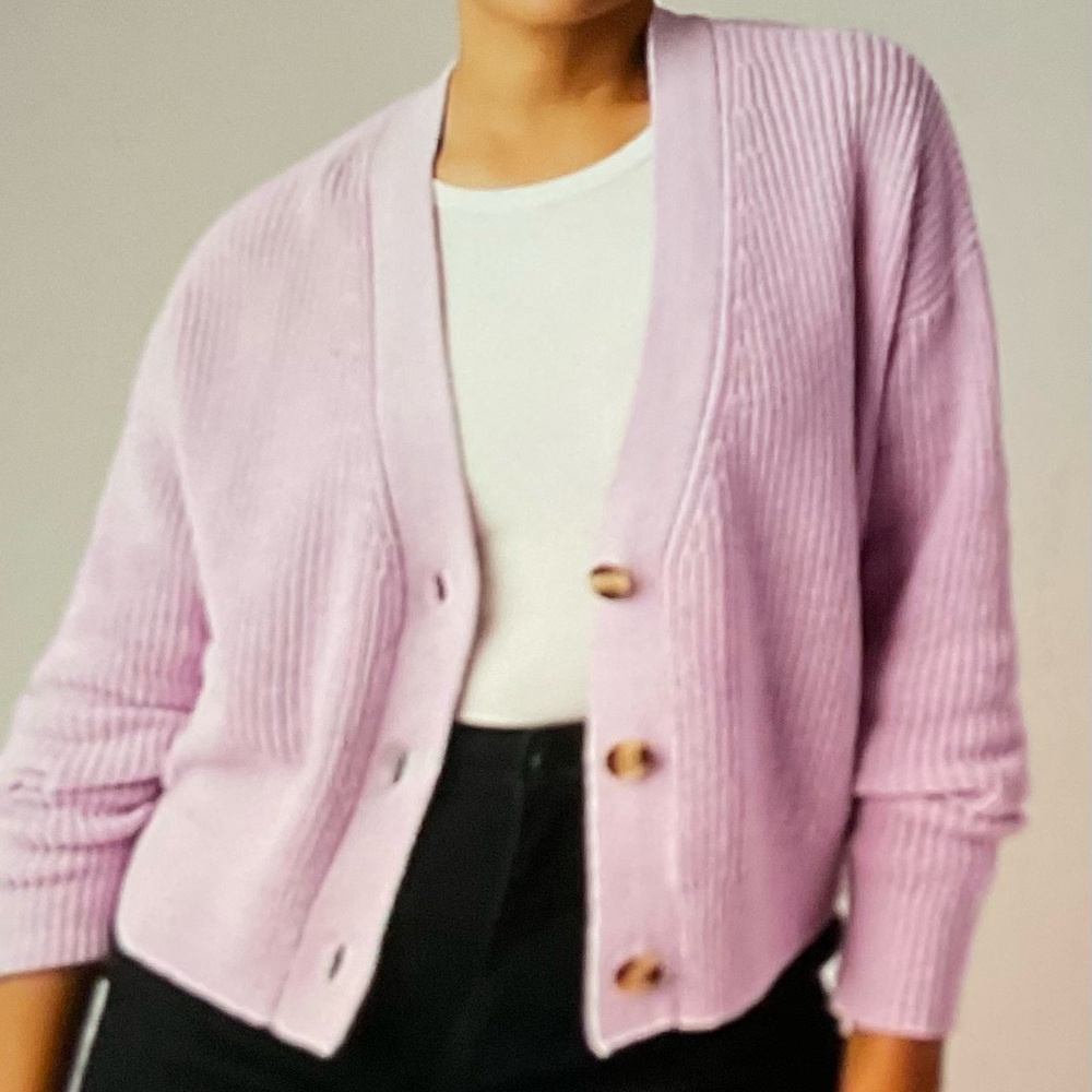 Women's LILAC cotton Cardigan Sweater